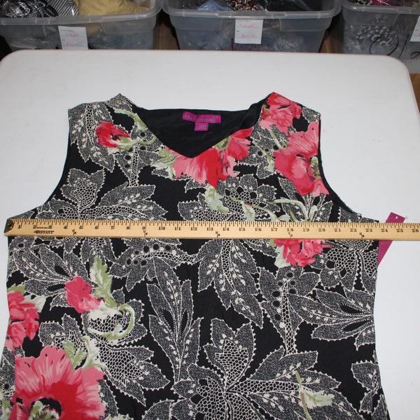 Mix Nouveau Dress NEW Sz 2X Black White Red Multi Color 100% Polyester Dress