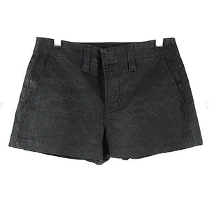 J Brand Sz 23 x 2 Black Barely There Metallic Flake Cotton Spandex Shorts