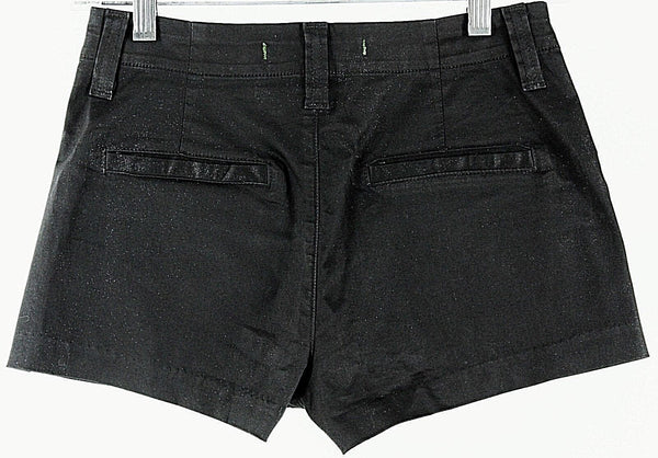 J Brand Sz 23 x 2 Black Barely There Metallic Flake Cotton Spandex Shorts