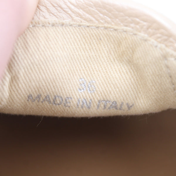 M Gemi Flats Sz 36 Tan Brown Metallic Fabric Slip On 1" Flats