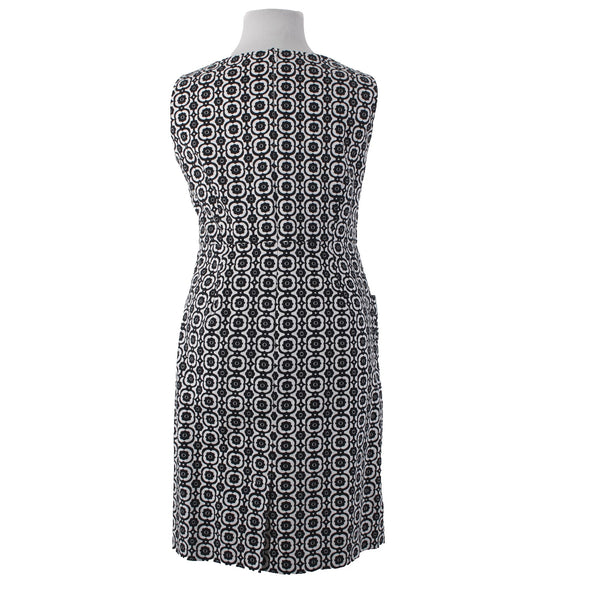 Nine West Dress Sz 18 W Black White Pockets Lined Cotton Elastane Dress