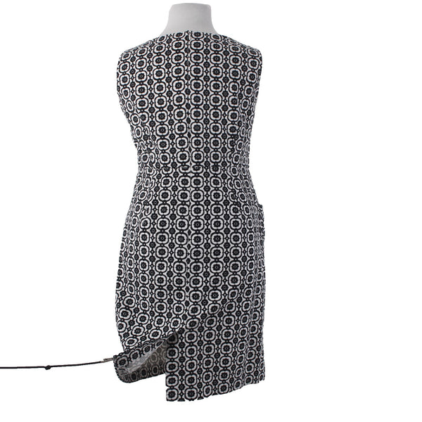 Nine West Dress Sz 18 W Black White Pockets Lined Cotton Elastane Dress