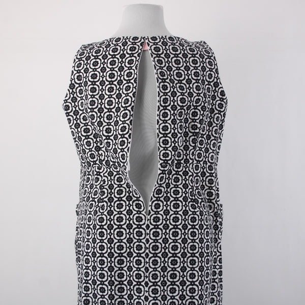 Nine West Dress Sz 18 W Black White Pockets Lined Cotton Elastane Dress