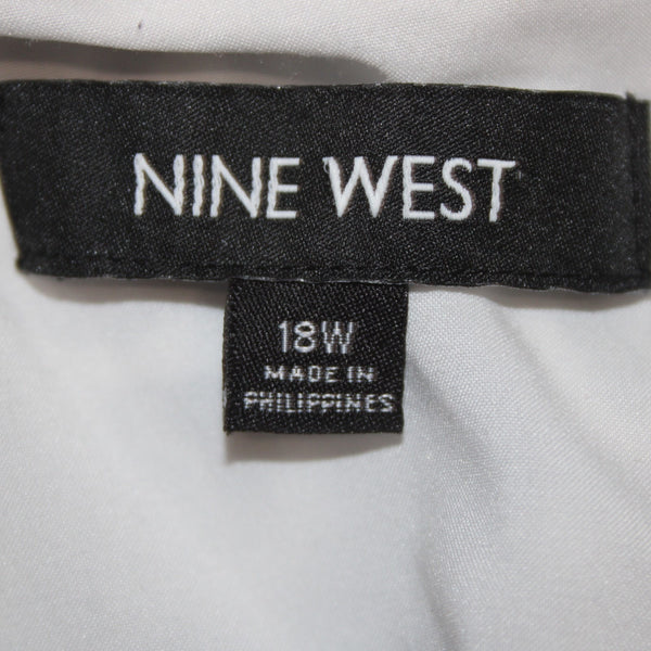 Nine West Dress Sz 18 W Black White Pockets Lined Cotton Elastane Dress