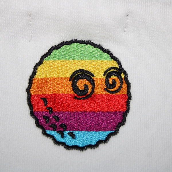 Malbon NEW Sz M White Multi Color Logo Long Sleeve 100% Cotton Sweatshirt Top