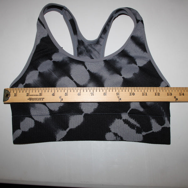Pink Active Sz Sp Black Gray Ribbed Seamless Polyamide Elastane Sports Bra
