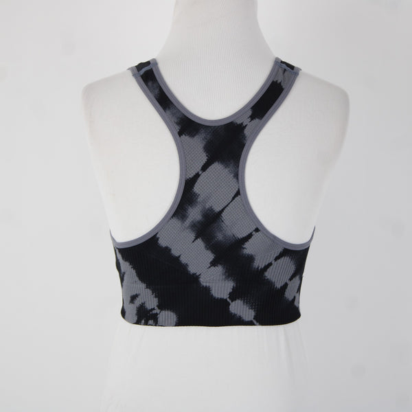 Pink Active Sz Sp Black Gray Ribbed Seamless Polyamide Elastane Sports Bra