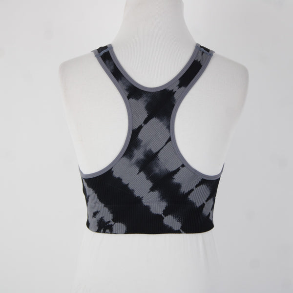 Pink Active Sz Sp Black Gray Ribbed Seamless Polyamide Elastane Sports Bra