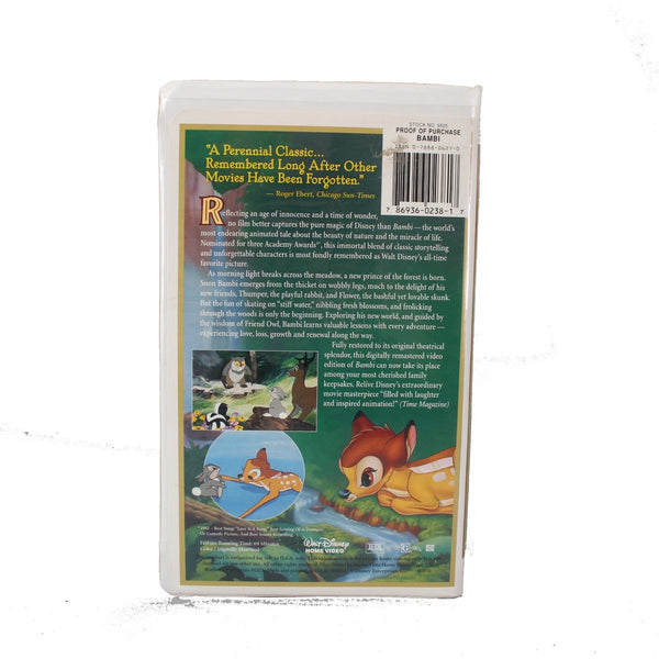 Disney VHS Bambi Fully Restored Special Edition VHS