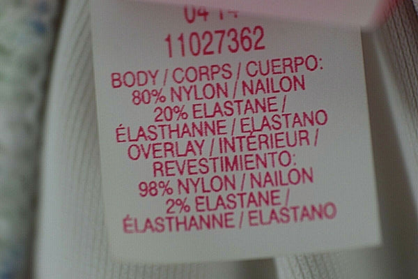 Victorias Secret 34C White Coral Multi  Nylon Elastane Padded Bikini Top