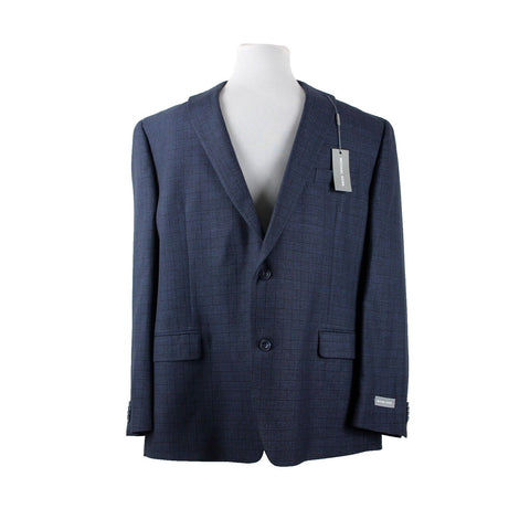 Michael Kors Men NEW $295 Kelson Sz 50 Long Navy Black Polyester Rayon Blazer