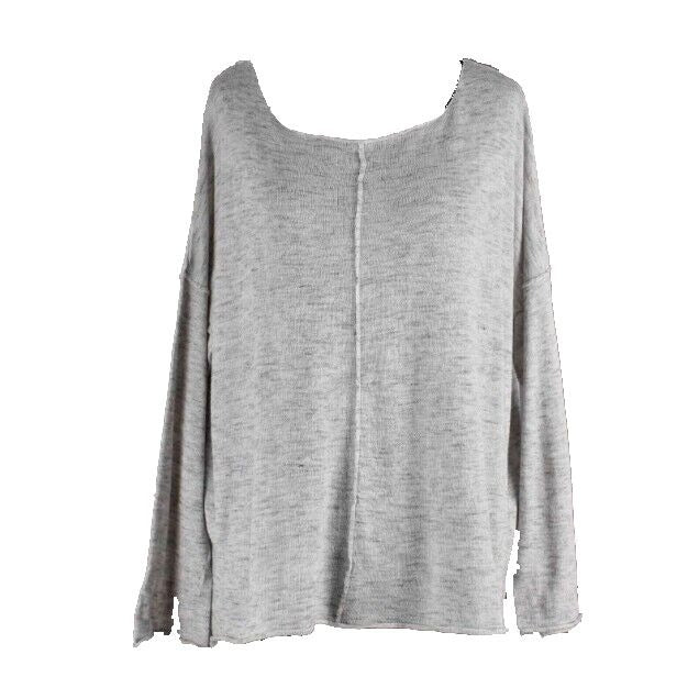Zara Knit Sz S Heathered Gray Hi Lo Cotton Polyester Top
