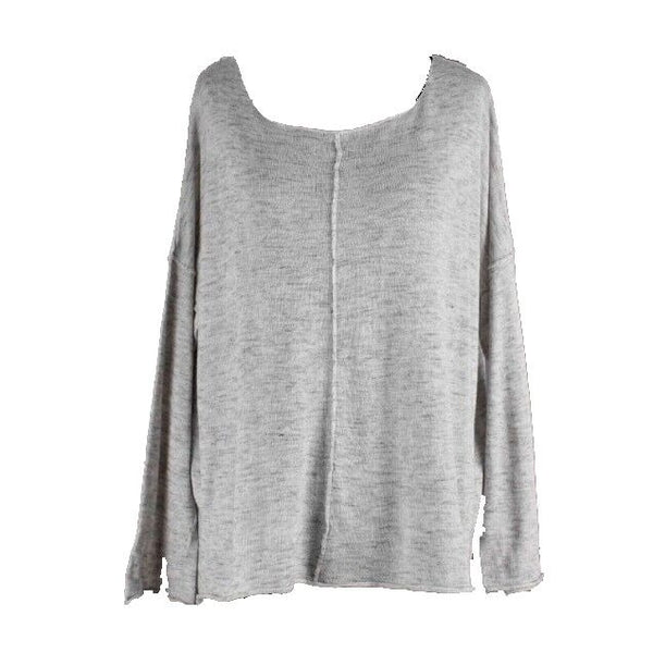Zara Knit Sz S Heathered Gray Hi Lo Cotton Polyester Top