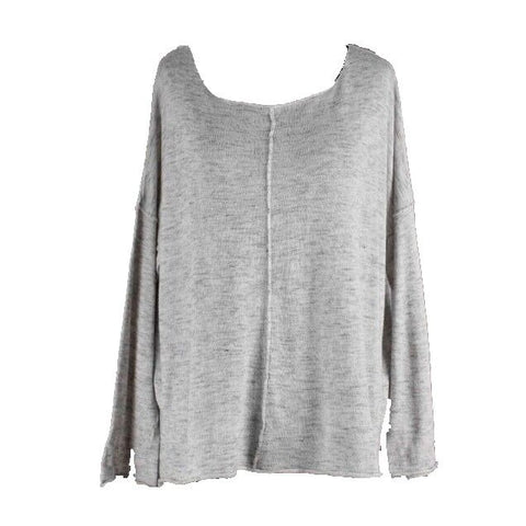 Zara Knit Sz S Heathered Gray Hi Lo Cotton Polyester Top