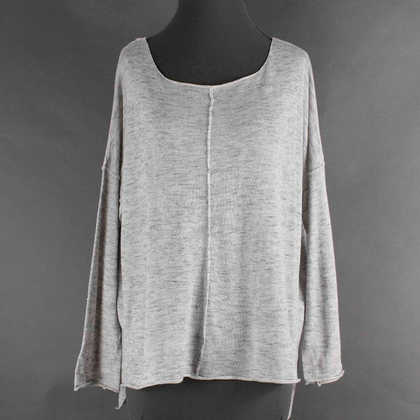 Zara Knit Sz S Heathered Gray Hi Lo Cotton Polyester Top