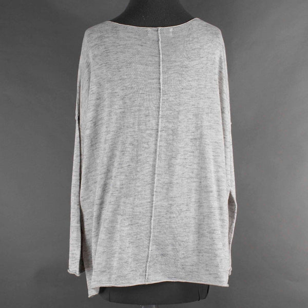 Zara Knit Sz S Heathered Gray Hi Lo Cotton Polyester Top