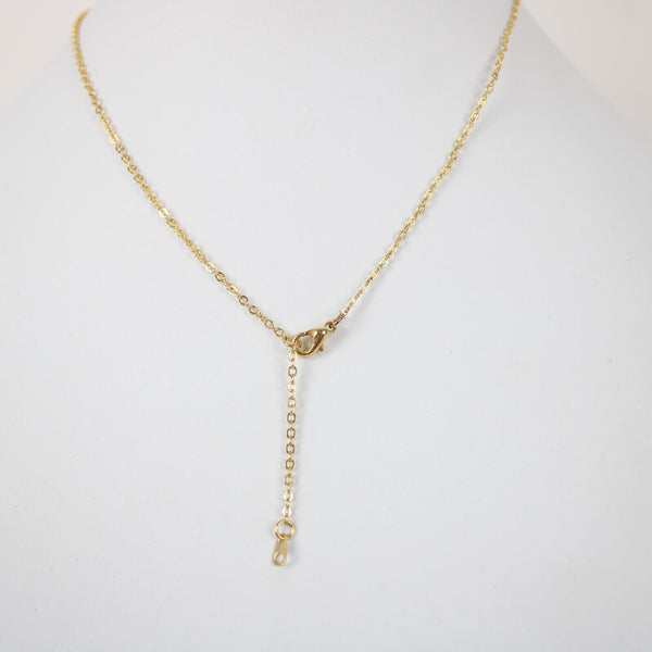 PAMELA NEW Name Goldtone Rhinestone Accent 14.5" w 4.5" Multi Ring Ext Necklace