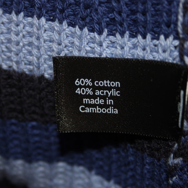 Lane Bryant Sweater NEW Sz 14/16 Blue Navy Striped Knit Cotton Acrylic Sweater