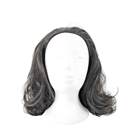 Bobbi Boss MTQ 42 Color 1B Black Three Quarter Easy Wear Synthetic Wig