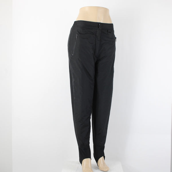 Sport Essentials Sz M x 25 Black Pockets Water Proof Nylon Poly Ski  Pant