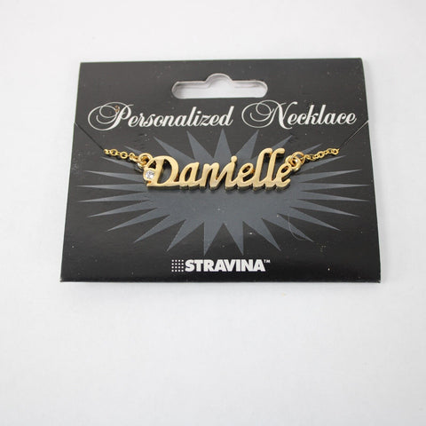 DANIELLE NEW Goldtone Rhinestone Accent 14.5" w 4.5" Multi Ring Ext Necklace
