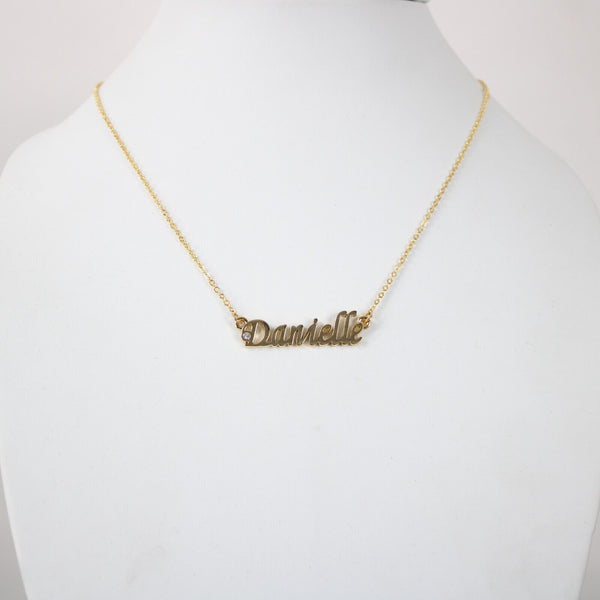DANIELLE NEW Goldtone Rhinestone Accent 14.5" w 4.5" Multi Ring Ext Necklace