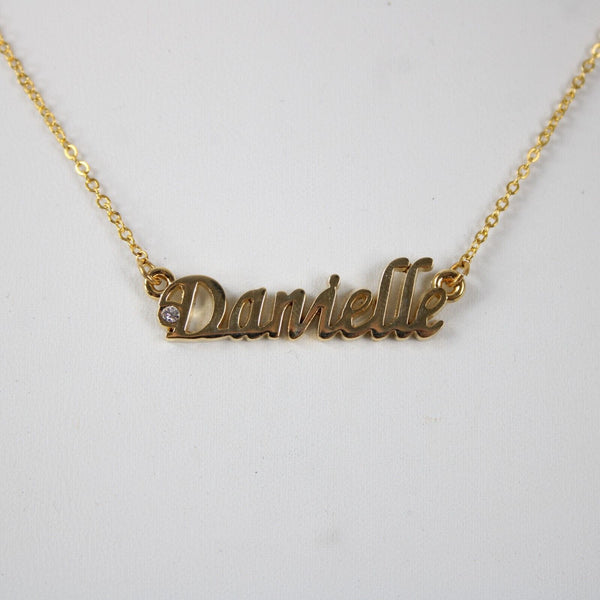DANIELLE NEW Goldtone Rhinestone Accent 14.5" w 4.5" Multi Ring Ext Necklace