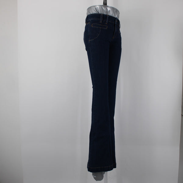 Free People Sz 26 x 34.5 Blue Denim Pockets Boot Cut Cotton Polyester Jeans