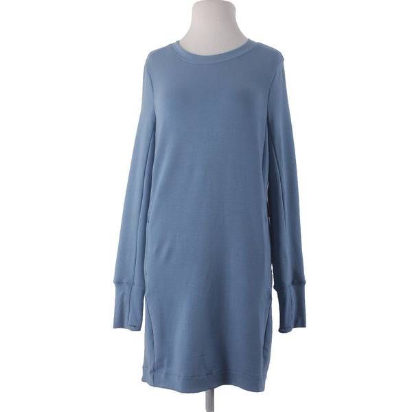 Athleta Dress NEW $90 Coaster Sz SP Blue Pockets Tencel Lyocell Polyester Dress
