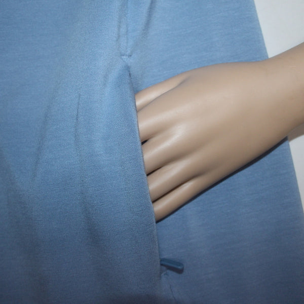 Athleta Dress NEW $90 Coaster Sz SP Blue Pockets Tencel Lyocell Polyester Dress