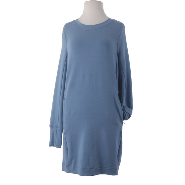 Athleta Dress NEW $90 Coaster Sz SP Blue Pockets Tencel Lyocell Polyester Dress