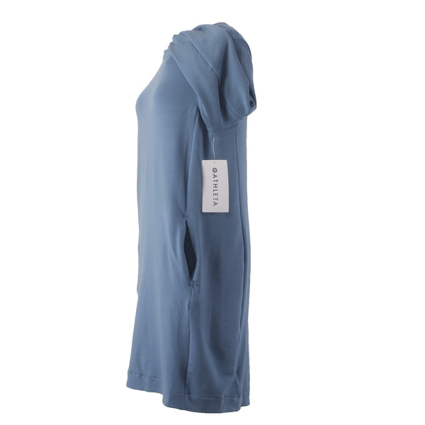 Athleta Dress NEW $90 Coaster Sz SP Blue Pockets Tencel Lyocell Polyester Dress