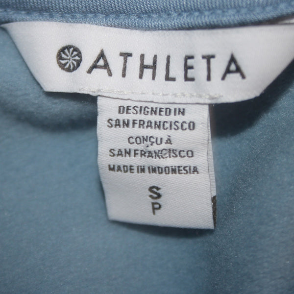 Athleta Dress NEW $90 Coaster Sz SP Blue Pockets Tencel Lyocell Polyester Dress