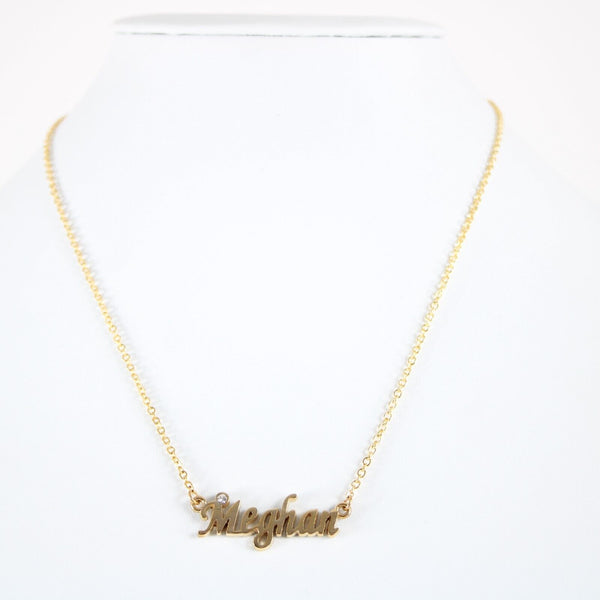 MEGHAN NEW Goldtone Rhinestone Accent 14.5" w 4.5" Multi Ring Ext Necklace