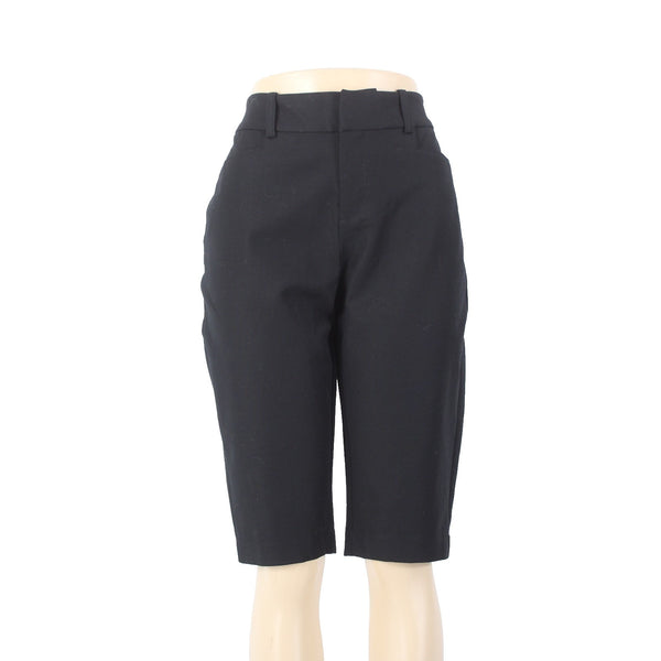 INC Shorts NEW $60 Brit 1 Sz 8 x 14 Deep Black Knee Length Linen Rayon Shorts