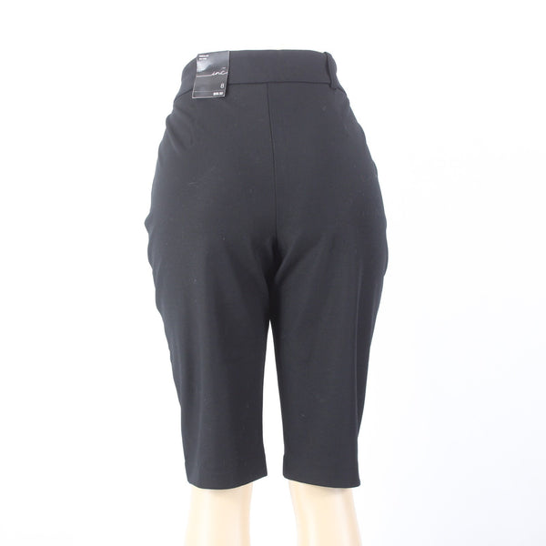 INC Shorts NEW $60 Brit 1 Sz 8 x 14 Deep Black Knee Length Linen Rayon Shorts