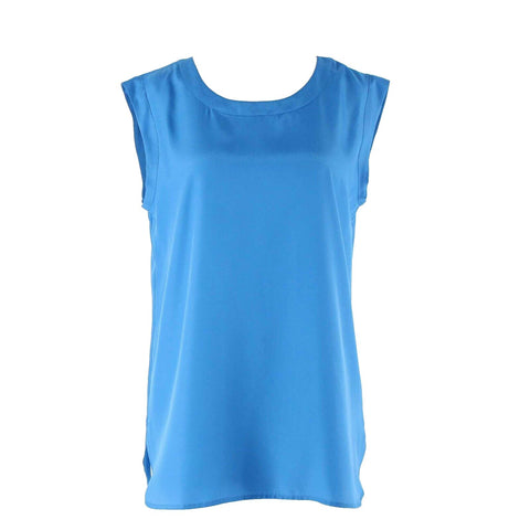 J Crew NEW $60 Sz XS Sea Blue Sleeveless 100% Polyester Top