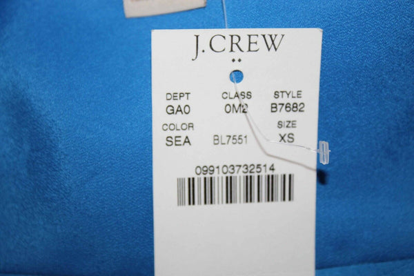 J Crew NEW $60 Sz XS Sea Blue Sleeveless 100% Polyester Top