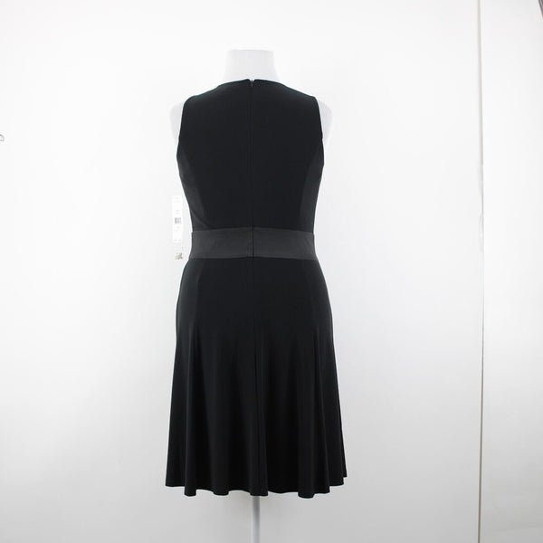 Lauren Ralph Lauren NEW $169 Sz 14 Holiday Black Rhinestones Poly Elastane Dress