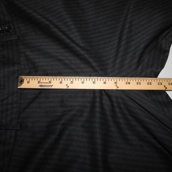 Classiques Entier NEW $188 Sz 18W Gray on Black Wide Pinstripe Poly Blend Pant