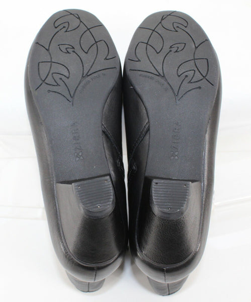 Ziera Diamond NEW $269 Sz 36W Black Textured Leather 2" Heel Laced Bootie Boots