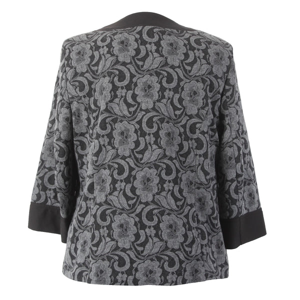 Studio 1940 Cardigan Sweater NEW Sz 18/20W Black Gray Polyester Rayon