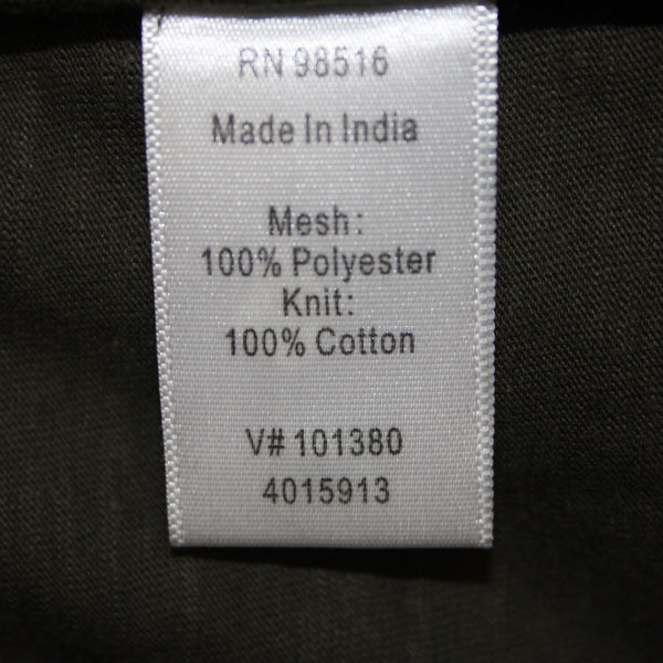 Coldwater Creek Top NEW $75 Sz 1x Green Olive Sequin Chevron Poly Cotton Top