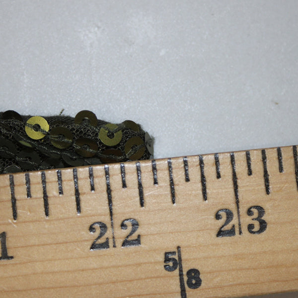 Coldwater Creek Top NEW $75 Sz 1x Green Olive Sequin Chevron Poly Cotton Top