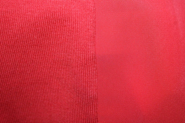 Talbots Sz XS Red V Neck Cotton Nylon Rayon Spandex Front Poly Back Sweater