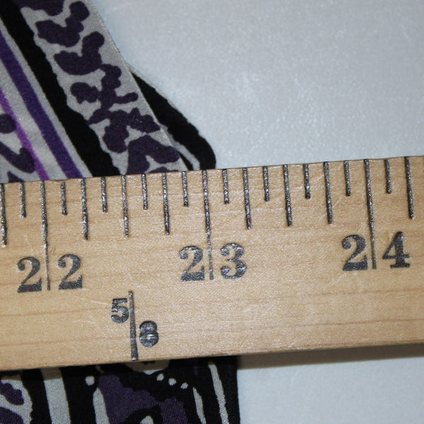 Calypso Dress Sz S Black Purple Multi Color V Neck Lined Silk Viscose Dress