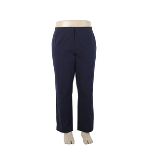INC Sz 16W x 28 Navy Blue Hook Eye Closure Cotton Spandex Woman Crop Pant