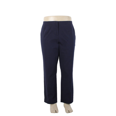 INC Sz 16W x 28 Navy Blue Hook Eye Closure Cotton Spandex Woman Crop Pant