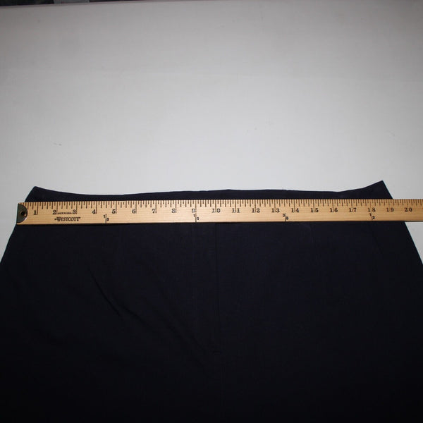 INC Sz 16W x 28 Navy Blue Hook Eye Closure Cotton Spandex Woman Crop Pant