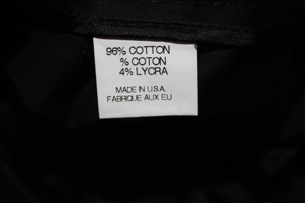 Theory Sz 6 x 32.5 Black 2 Pocket Polished 98% Cotton 2% Lycra Trouser Pant